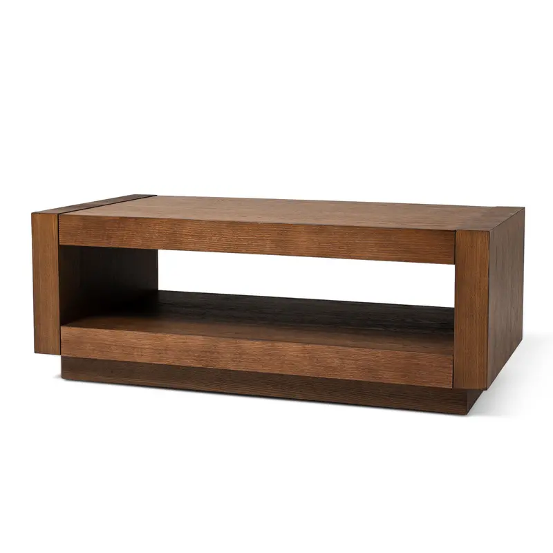 Maven Lane Contemporary Coffee Table – Refined Brown Wooden Finish (For Parts) 1
