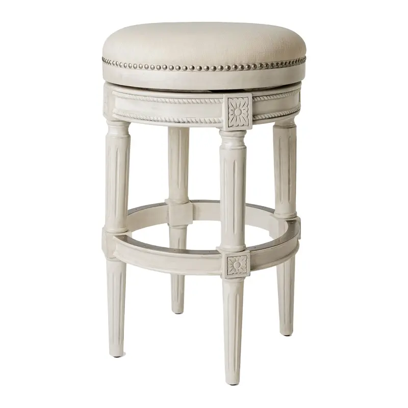 Maven Lane Pullman Backless Swivel Bar Stool – White Oak Finish, Open-Box Unit 1