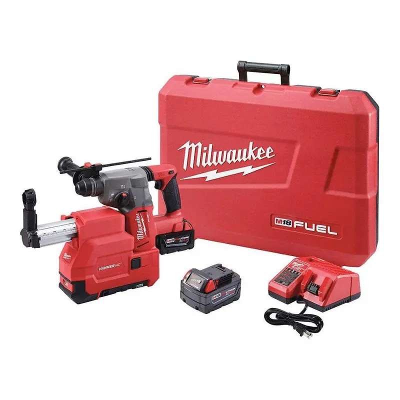 Milwaukee 2712-22De M18 Fuel 1" Sds-Plus Rotary Hammer Drill With Dust Extraction Kit 1
