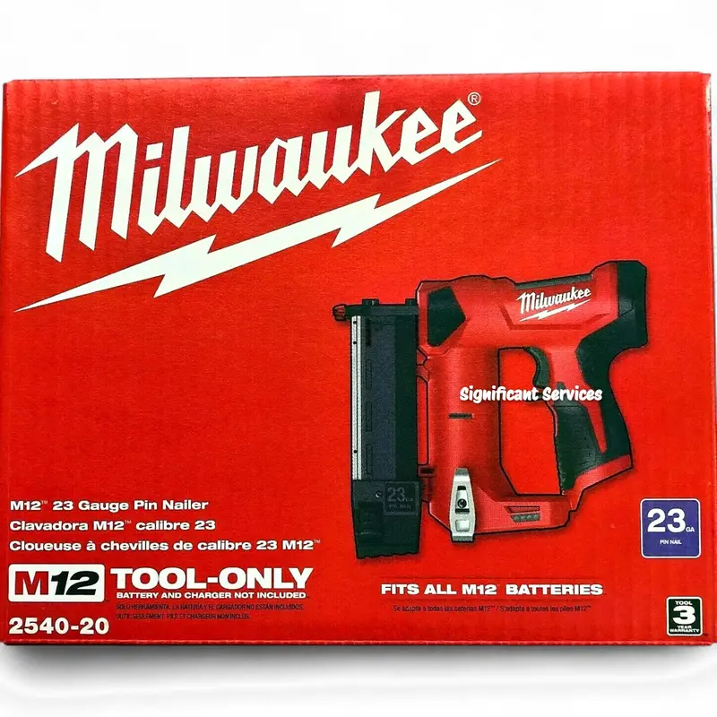 Milwaukee M12 23-Gauge Cordless Pin Nailer – 12V Compact Bare Tool 1
