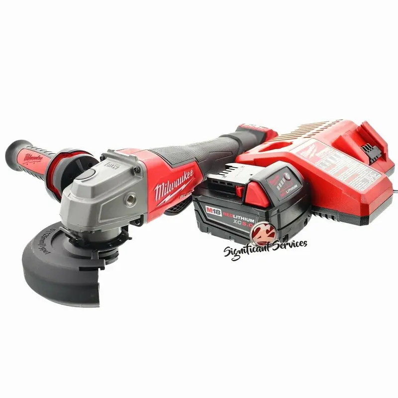 Milwaukee M18 Fuel 4-1/2"/5" Angle Grinder Kit – 5.0 Ah Battery Included 1