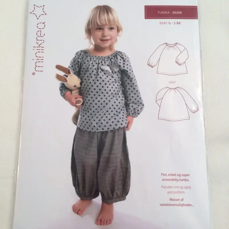 Minikrea Tunic Top Sewing Pattern – Sizes 6 Months To 3 Years 1
