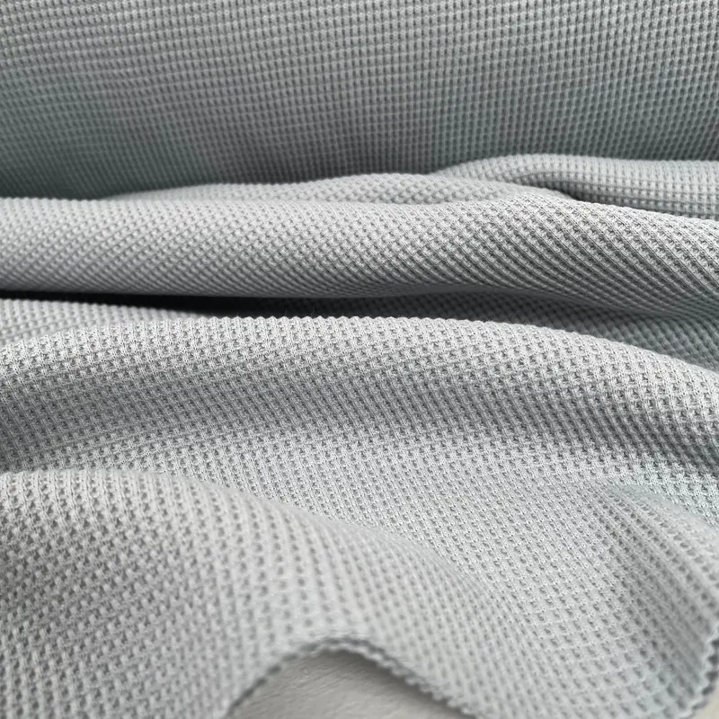Misty Blue Organic Cotton Waffle Knit – 250Gsm Thermal Fabric, Merchant & Mills 1