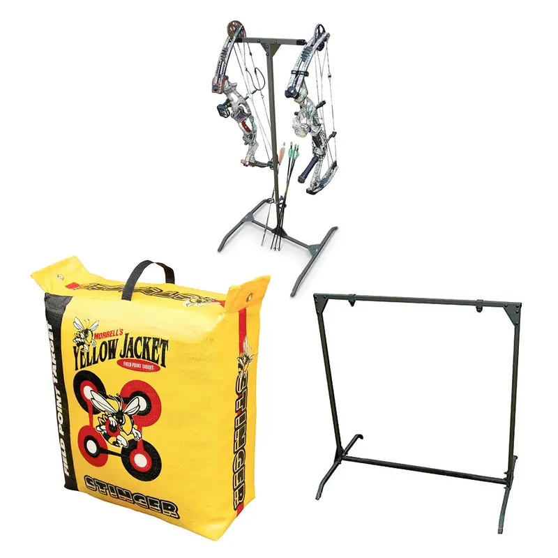Morrell Yellow Jacket 19-Pound Archery Target Bag – Includes Hme Stand & Bow Hanger 1