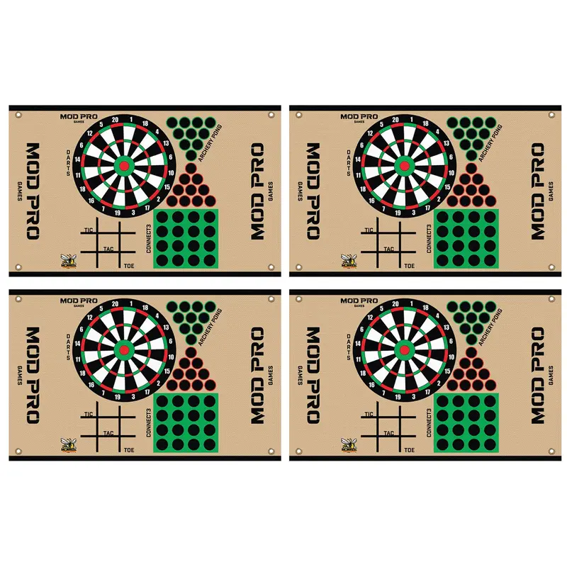 Morrell Yellow Jacket Mod Pro Archery Game Wrap – Includes Pong Bullseye Targets (4-Pack, Tan) 1