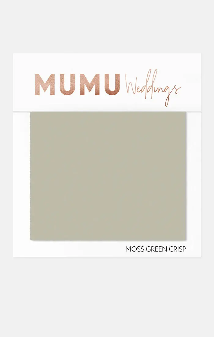 Moss Green Crisp Bridesmaid Fabric Swatch 1