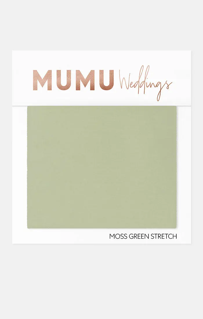 Moss Green Stretch Bridesmaid Fabric Swatch 1