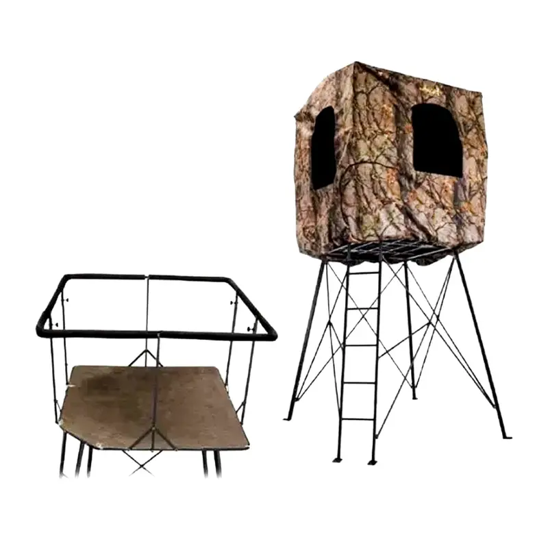 Muddy 12-Foot Quad Pod Hunting Blind With Camo Finish And Viewing Windows 1