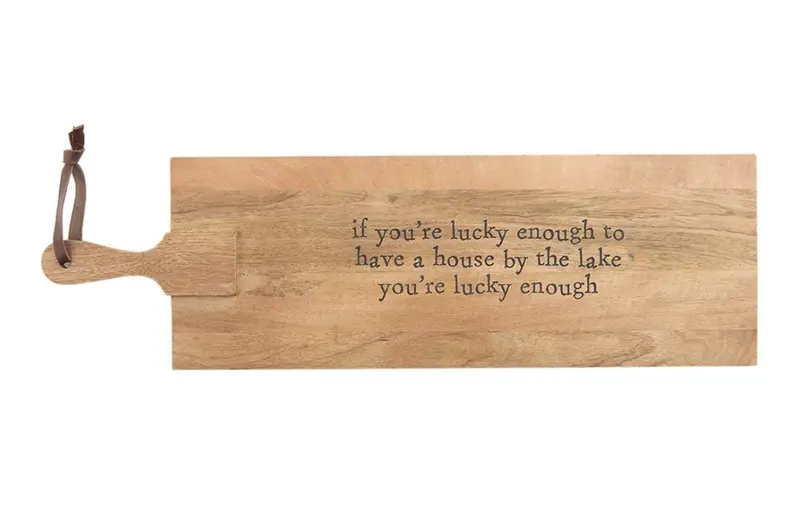 Mudpie Large Rustic Lake-Themed Cutting Board 1