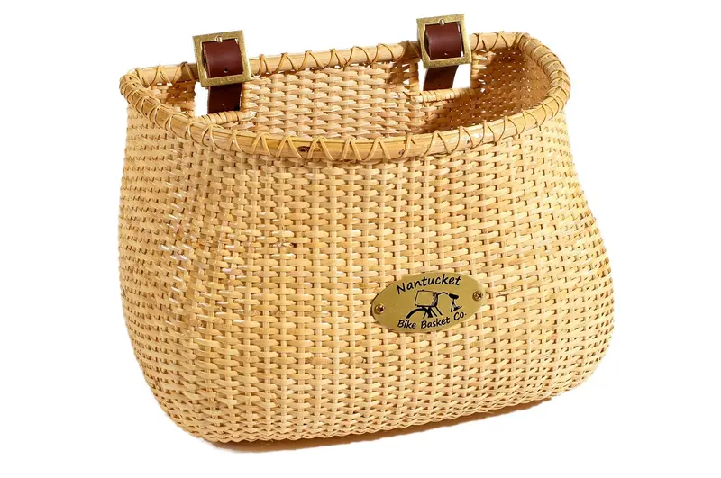 Nantucket Lightship-Style Woven Bicycle Basket 1