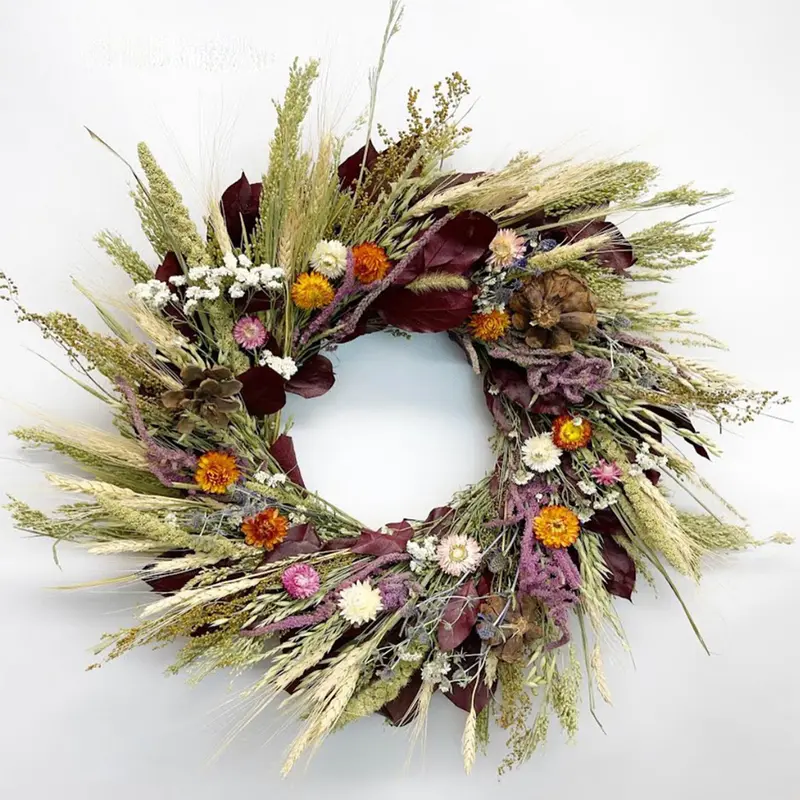 National Tree Company Katalina Rose 22" Floral Wreath – Natural-Looking Holiday Decor (Used) 1