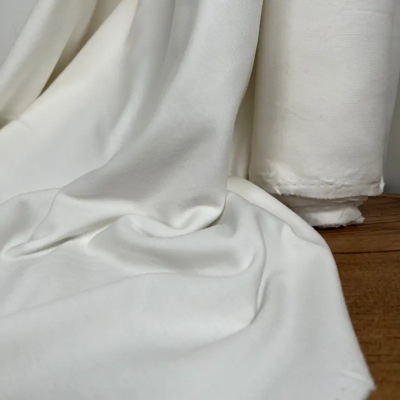 Natural White Organic Cotton Interlock Fabric (240Gsm) – Smooth Double-Knit 1
