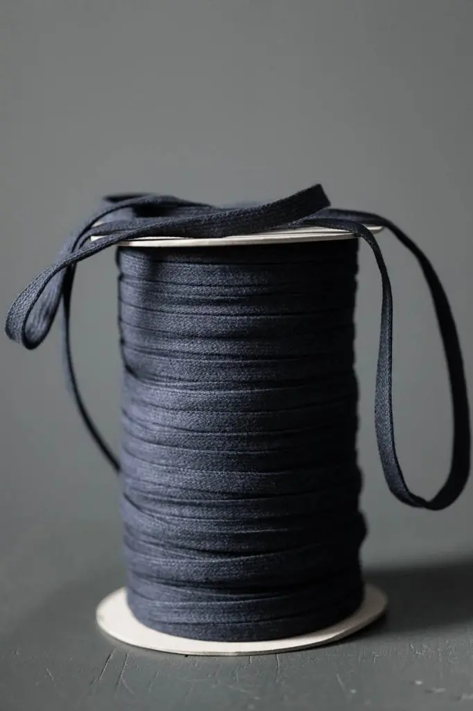 Navy Recycled Cotton Drawstring – Merchant & Mills (Sold Per Meter) 1