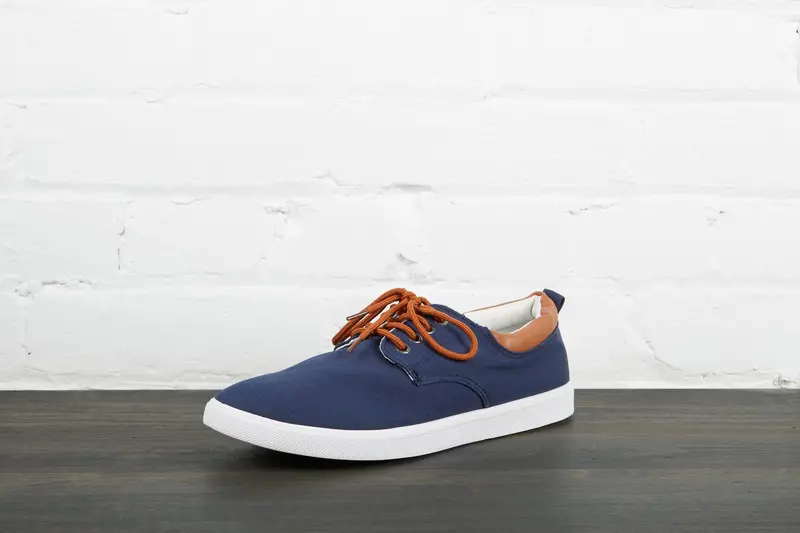 Navy Skate-Style Low-Top Shoe (Left Foot) 1