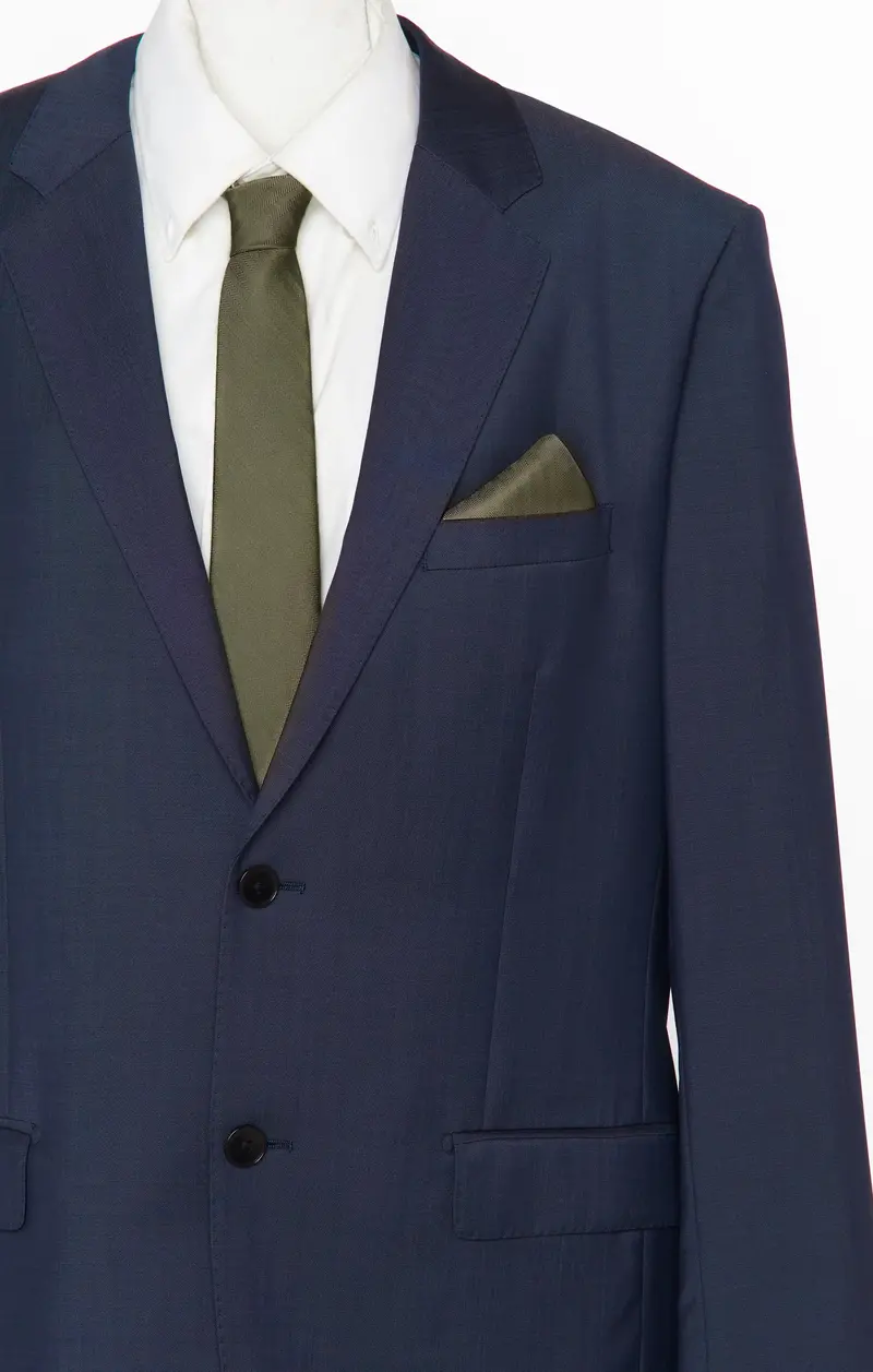 Nico Solid Neck Tie In Rich Olive 1