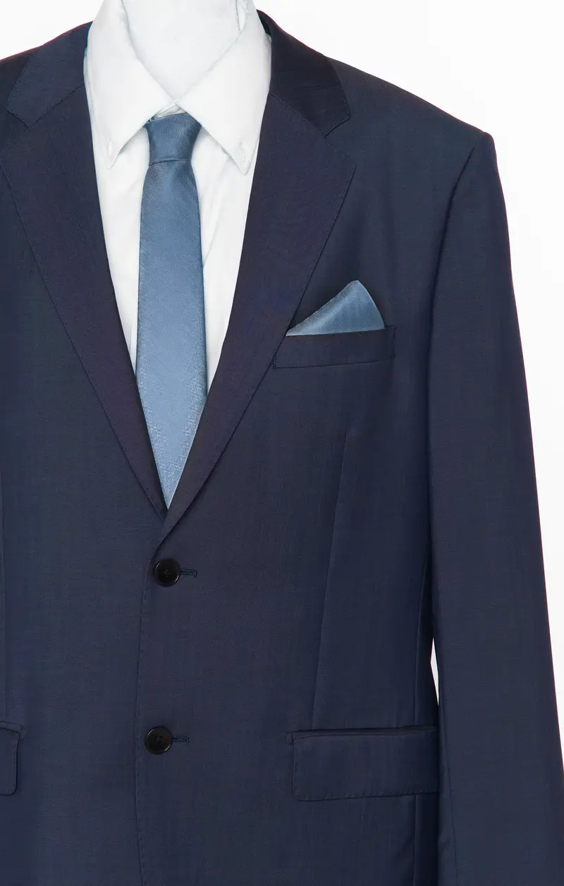 Nico Solid Neck Tie In Slate Blue 1