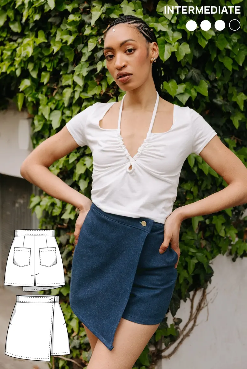 Nike-Inspired Skort Pattern – Athletic Style With Built-In Shorts – Paper Sewing Template – Juliana Martejevs 1