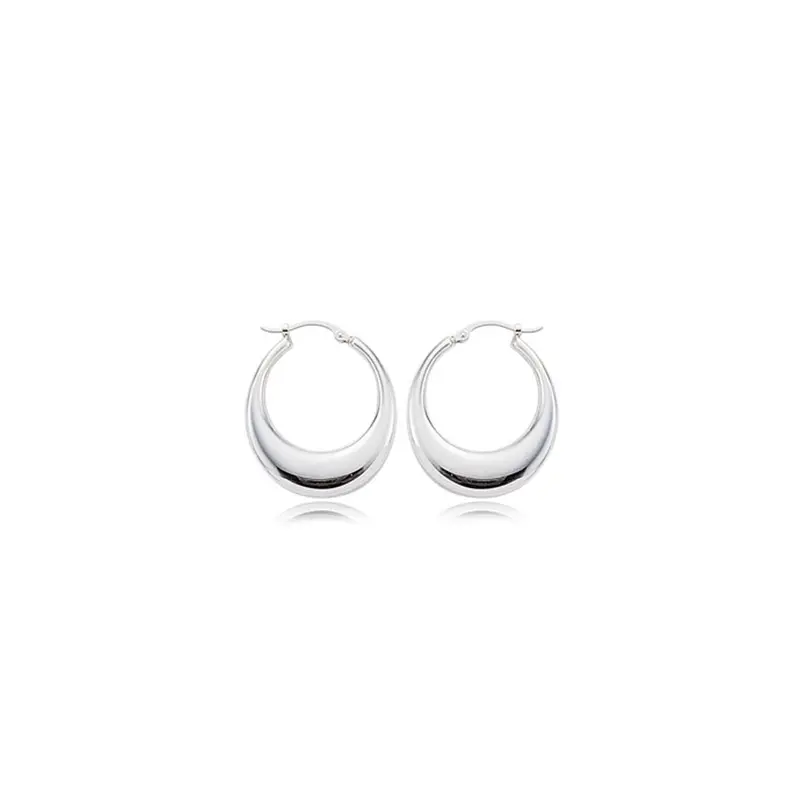 Ocean-Inspired Sterling Silver Shell Hoop Earrings 1