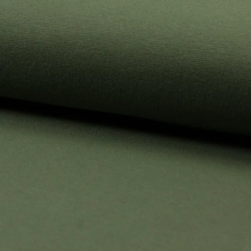 Organic 1X1 Ribbing Fabric – Oeko-Tex® Certified, Army Green Hue 1
