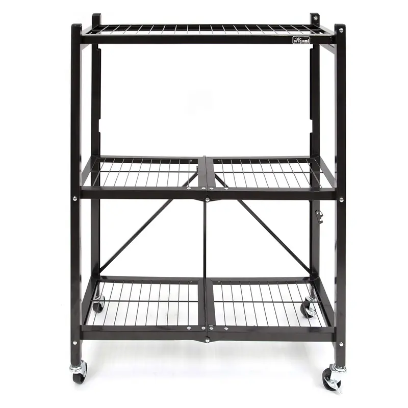 Origami Heavy-Duty Rolling 3-Tier Garage Shelving System With Casters 1
