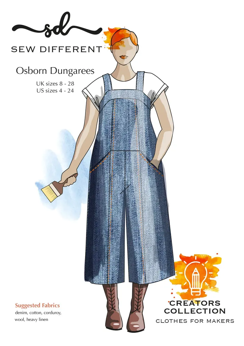 Osborn Dungarees Pattern – Utility-Style Paper Sewing Template 1