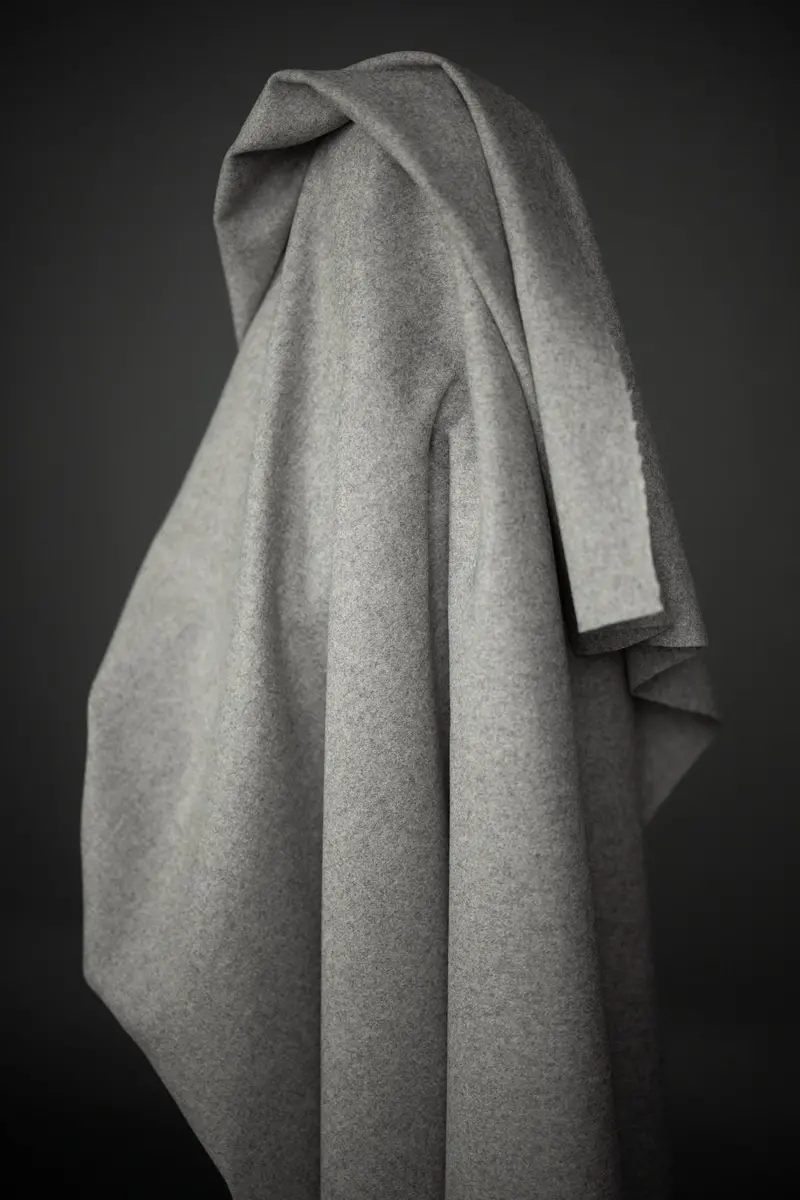 Oxford Grey Melton Wool Fabric – Premium European Import By Merchant & Mills 1