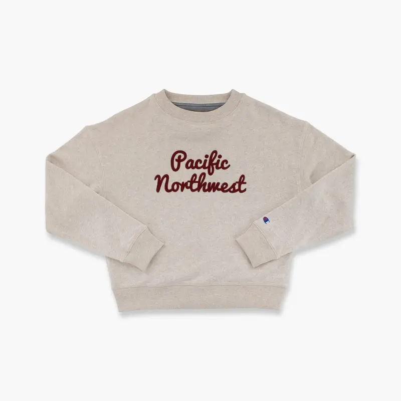 Pacific Northwest Appliqué Pebblestone Triumph Women'S Crewneck 1