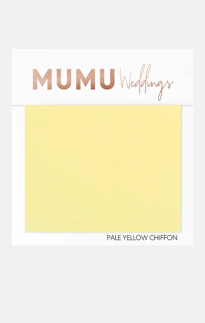 Pale Yellow Chiffon Bridesmaid Fabric Swatch 1
