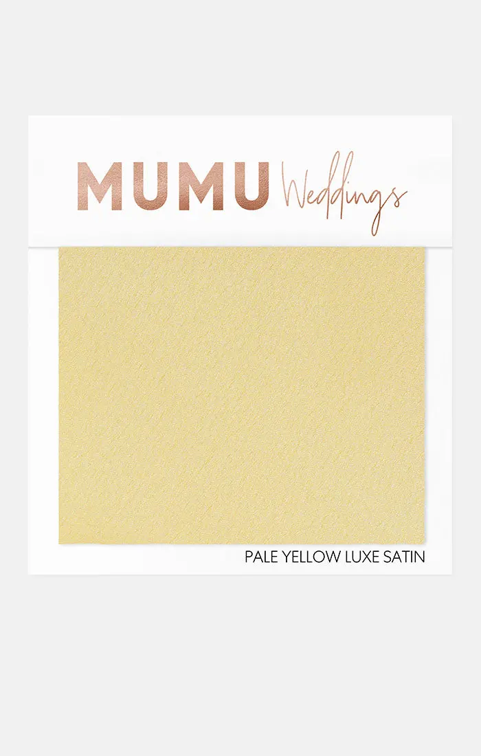 Pale Yellow Satin Bridesmaid Fabric Swatch 1