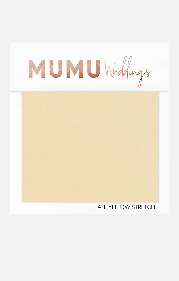 Pale Yellow Stretch Bridesmaid Fabric Swatch 1