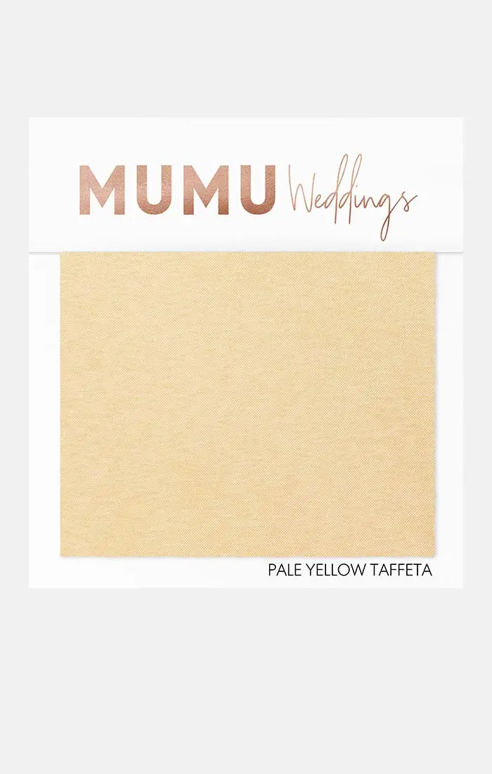 Pale Yellow Taffeta Bridesmaid Fabric Swatch Sample 1