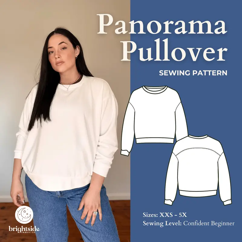 Panorama Pullover Knit Pattern – Brightside Fabric Co. Pdf 1