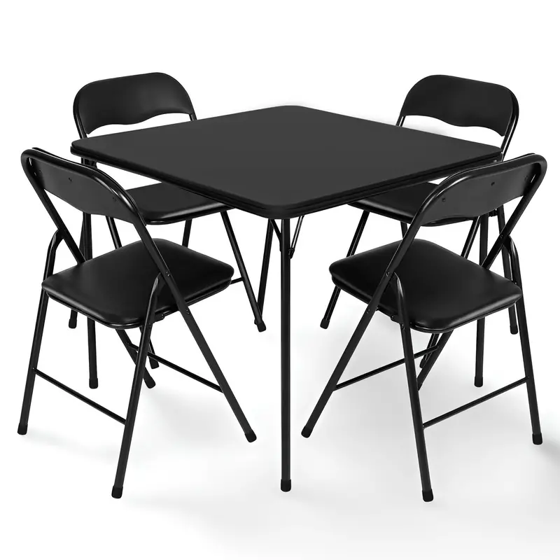 Peakform 5-Piece Folding Vinyl Table And Chair Set – Indoor/Home Use – Pre-Owned 1