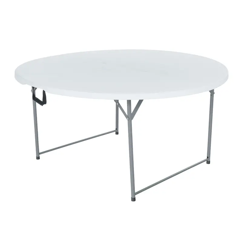 Peakform 60-Inch Round Folding Table – Lightweight White Design For Indoor Or Outdoor Use – Open Box 1