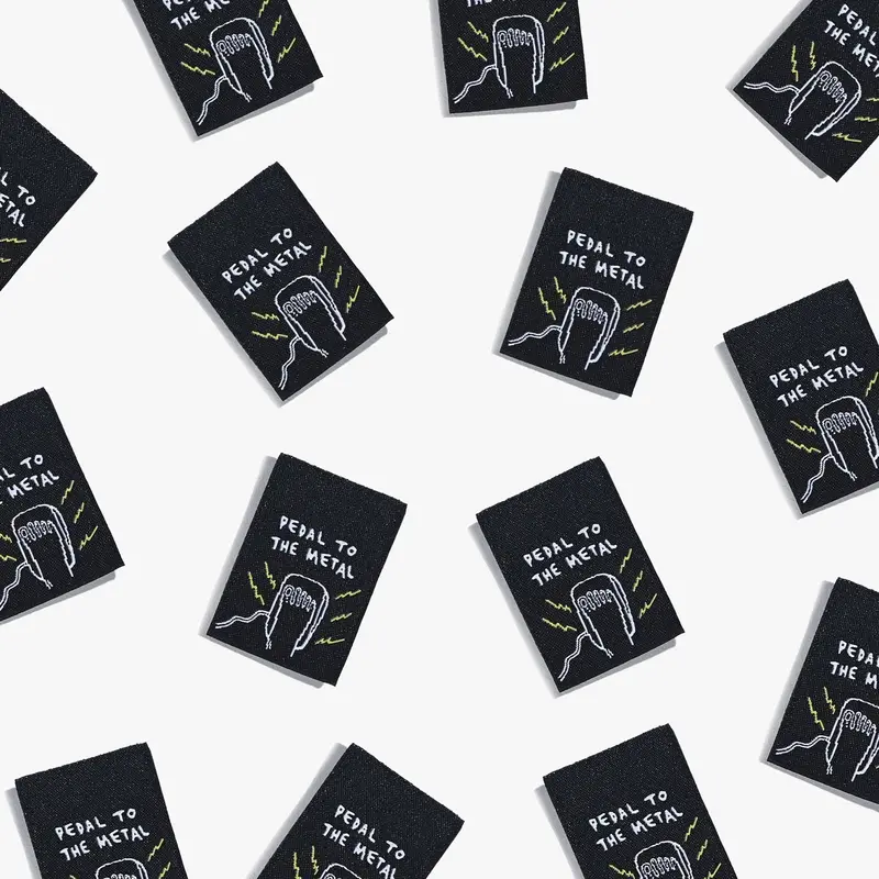 Pedal To The Metal Sewing-Themed Woven Labels – Kylie And The Machine 1
