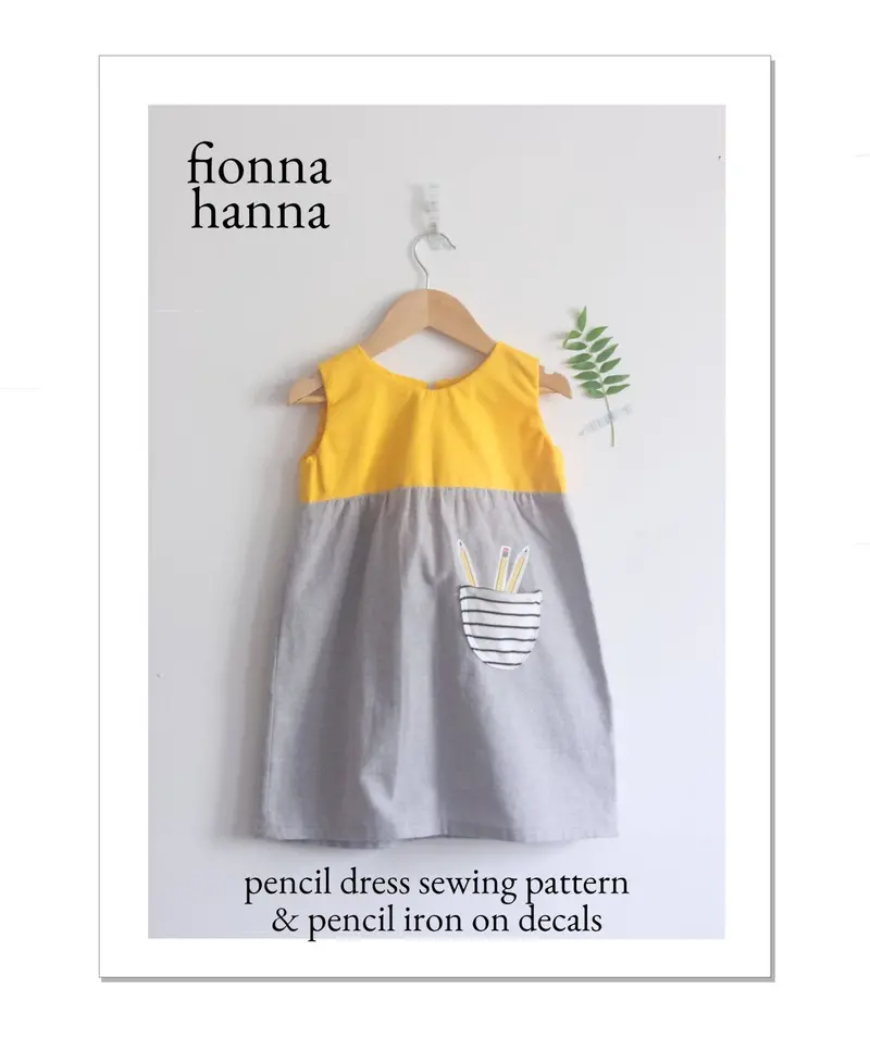 Pencil Dress Pattern With Iron-On Decals – Fiona Hanna Kids’ Sewing Design 1