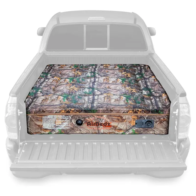 Pittman Outdoors 8-Foot Long-Bed Truck Air Mattress – Camo Inflatable Bed With Built-In Pump 1