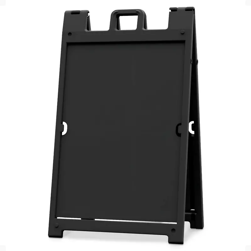 Plasticade Deluxe Double-Sided Folding Sign Stand – Portable Black Display Frame 1