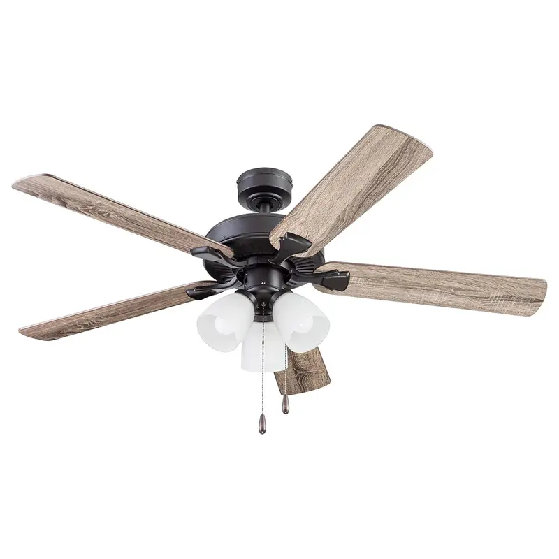 Portage Bay Stannor 52-Inch Indoor Ceiling Fan – Bronze Finish With Integrated Light Kit (3 Bulbs Included) 1