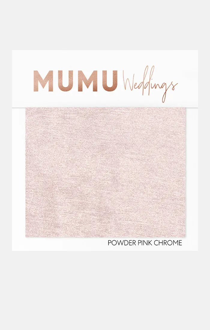 Powder Pink Chrome Finish Bridesmaid Fabric Sample 1