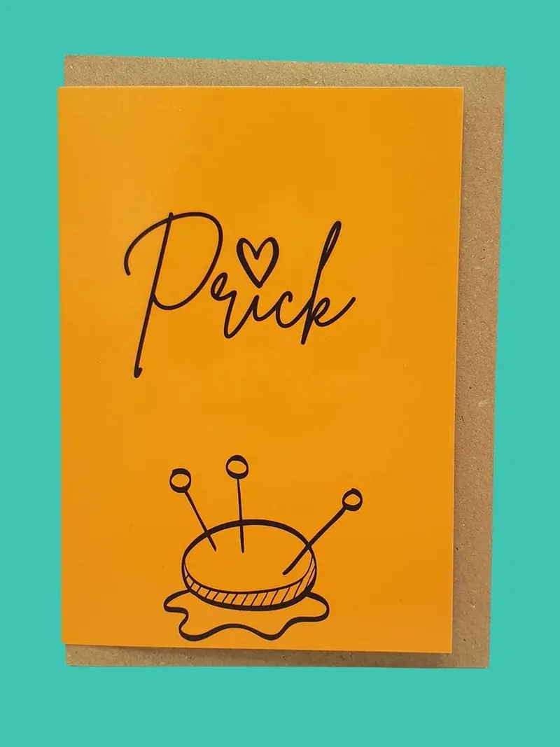 "Prick" Witty Sewing Greeting Card By Sew Anonymous 1