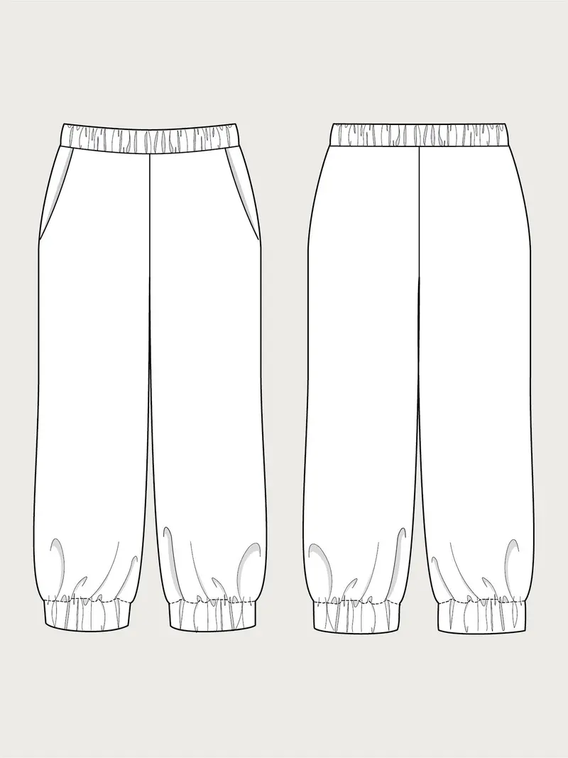 Pull-On Trousers Mini Pattern (Ages 5–12) | The Assembly Line 1