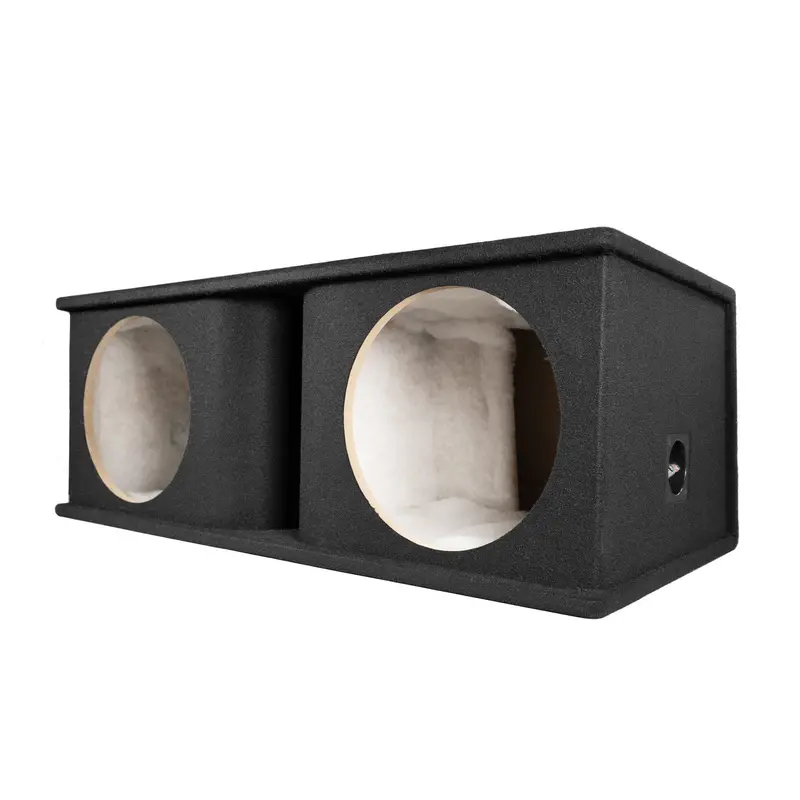 Qpower Dual 12-Inch Horn-Ported Subwoofer Cabinet – 5/8" Mdf, Black Carpet Wrap 1