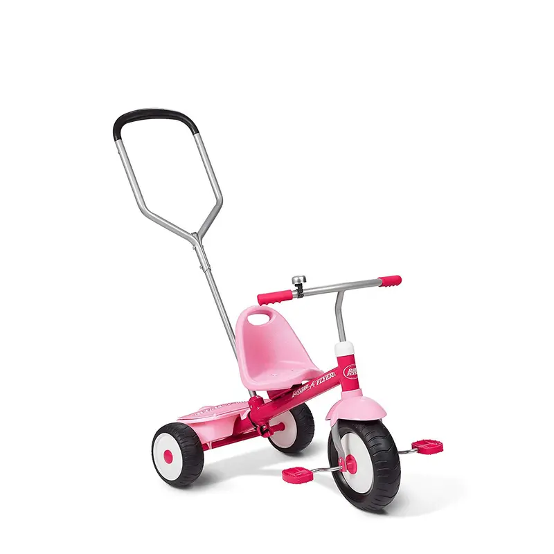 Radio Flyer Pink Toddler Tricycle For Ages 2–5 – Steer & Stroll Trike 1