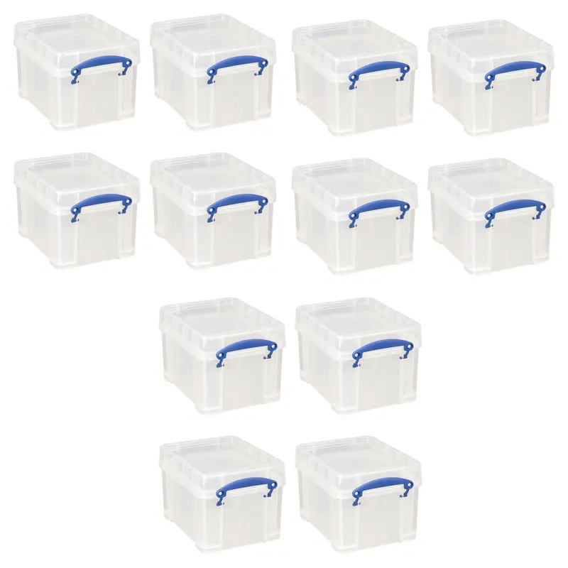 Really Useful Boxes – 3-Liter Clear Snap-Lid Storage Bins For Sheet Music Or Small Items, 12-Pack 1