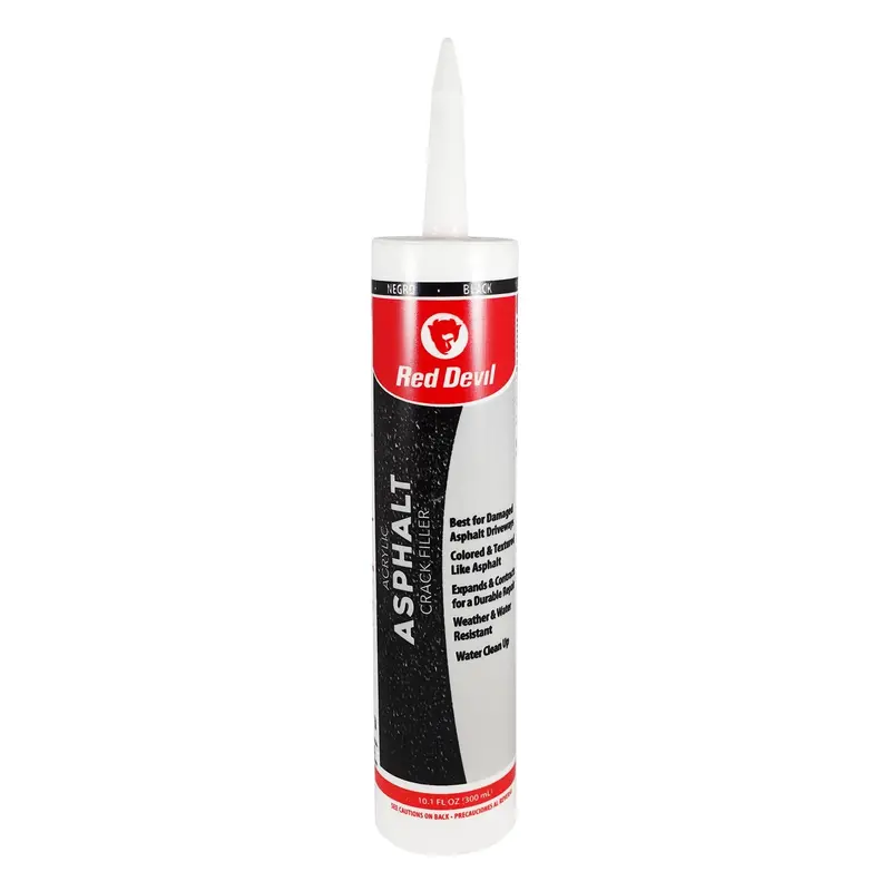 Red Devil 0637 Acrylic Asphalt Crack Sealant – Single 10.1 Fl Oz Tube, Black 1