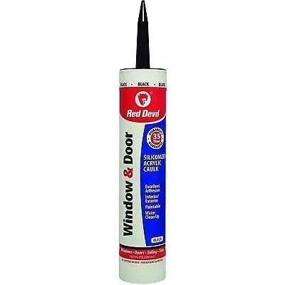 Red Devil 084650 Siliconized Acrylic Caulk For Windows & Doors – Gray, 10.1 Oz 1