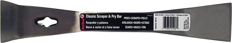 Red Devil Classic Scrape & Pry Bar – 12-Inch Silver Steel Lever Tool 1