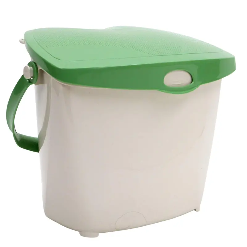 Redmon 1.9-Gallon Countertop Compost Container – Eco-Friendly Odor-Control Bin (Beige/Green) 1