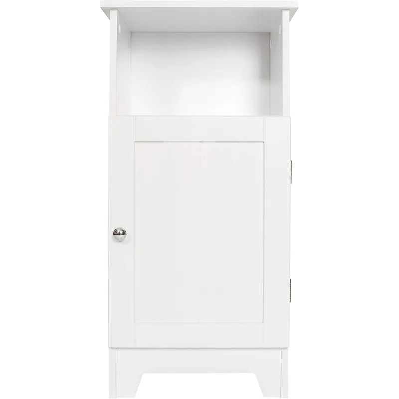 Redmon Shaker-Style Single-Door Bathroom Cabinet – White Storage Organizer 1